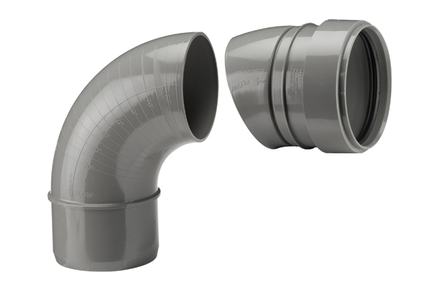 107P.4.VARG - Terrain Push-Fit Soil 110mm Bend Grey | Polypipe