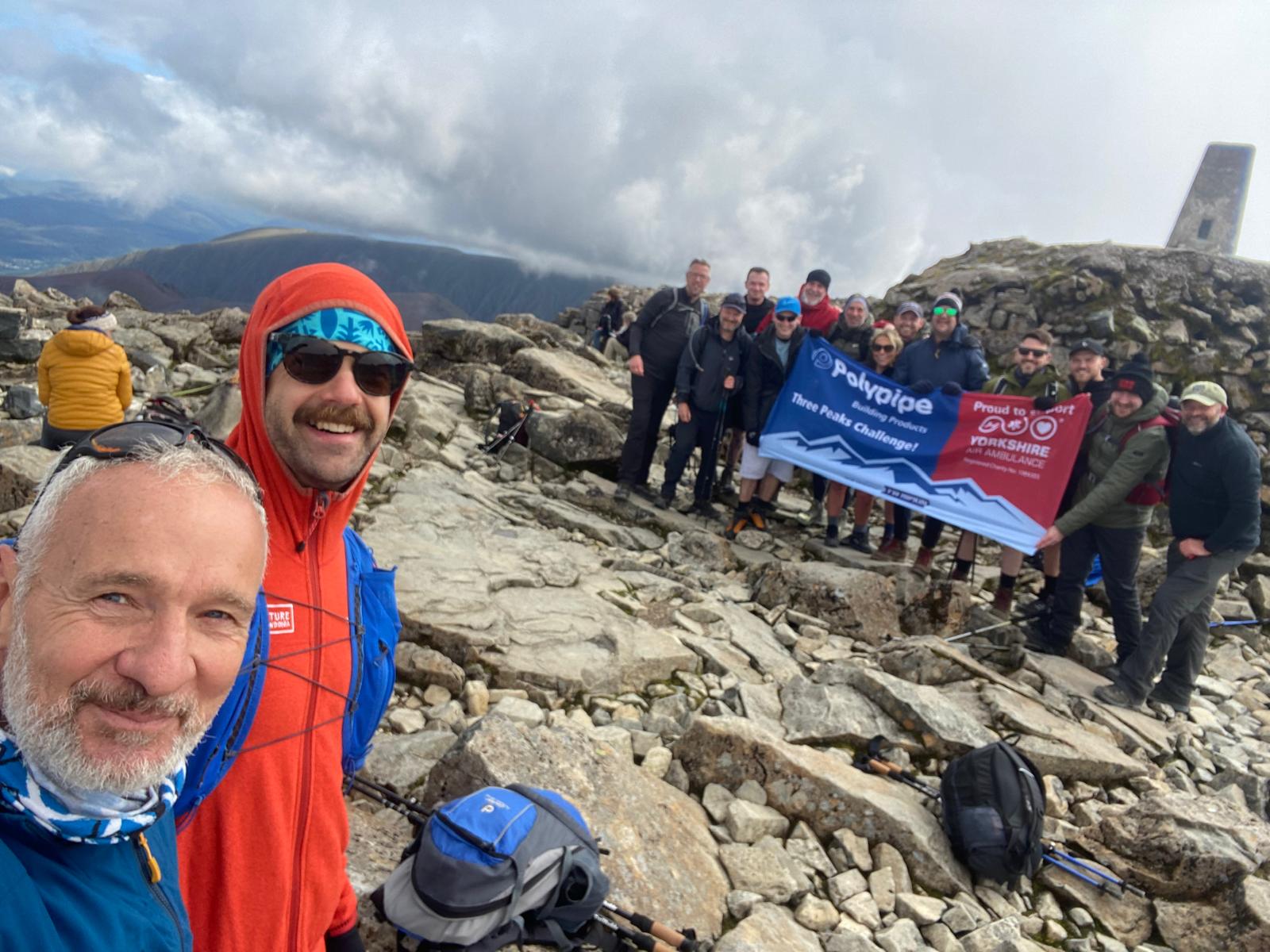 The team reach the summit of Ben Nevis.