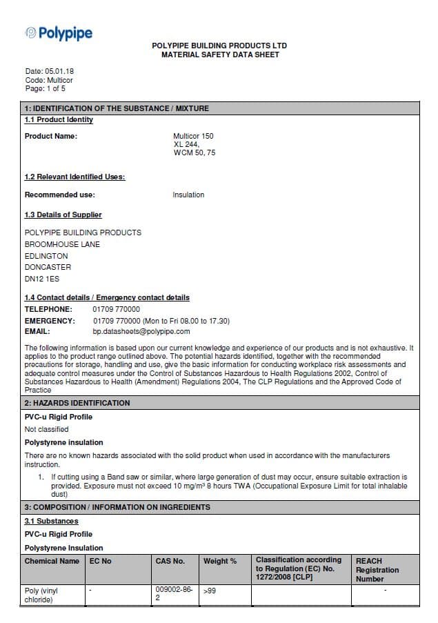 [DATA SHEET] Multicor | Polypipe