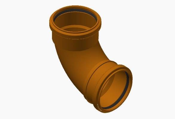 Terrain underground drainage pipe system bend for commercial buildings